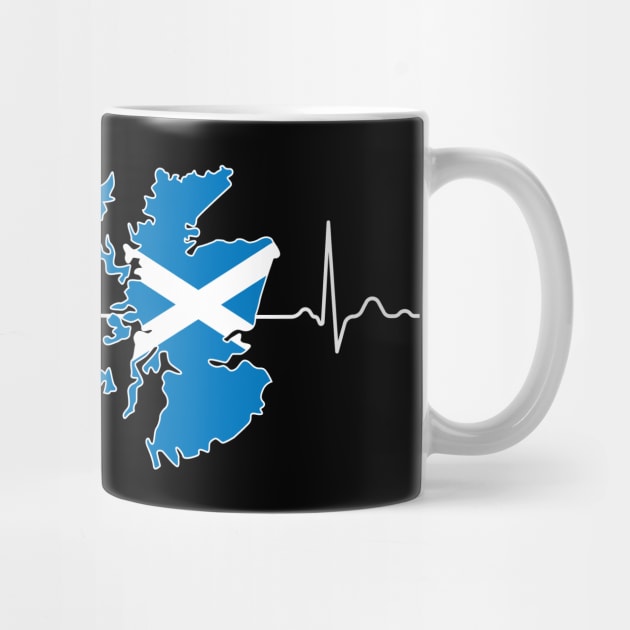 Scotland Alba heartbeat flag by JeZeDe